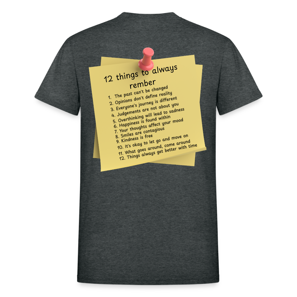 12 Things Adult T-Shirt - deep heather
