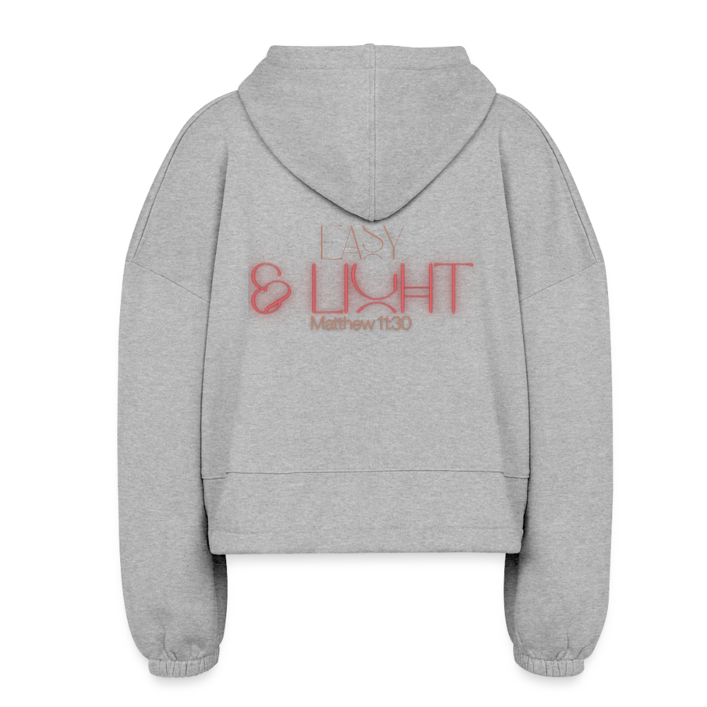 Easy Women’s Cropped Hoodie - heather gray