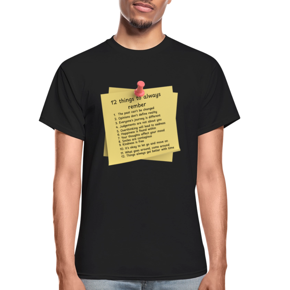 12 Things Adult T-Shirt - black