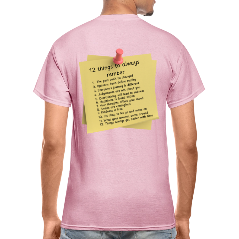 12 Things Adult T-Shirt - light pink