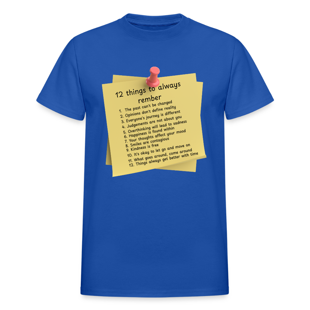 12 Things Adult T-Shirt - royal blue