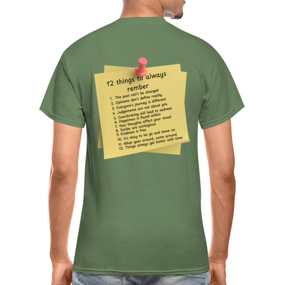 12 Things Adult T-Shirt - military green