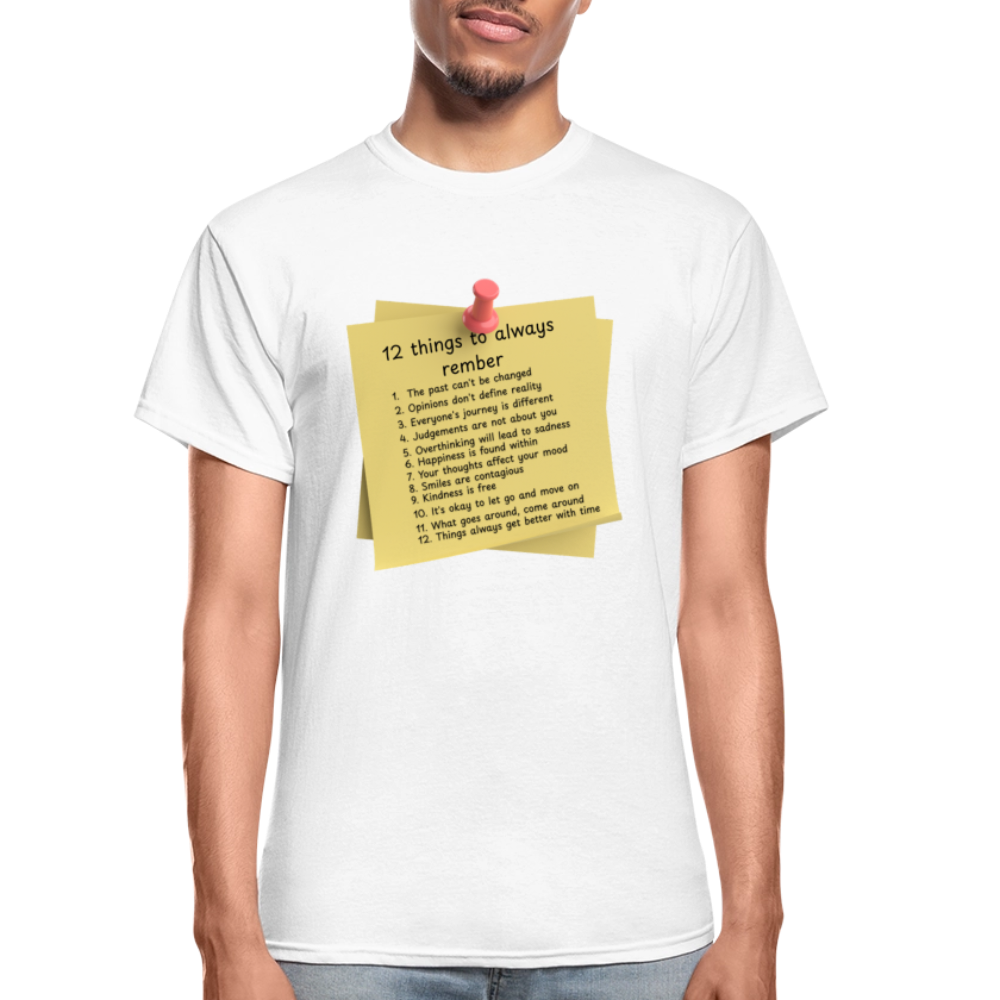 12 Things Adult T-Shirt - white