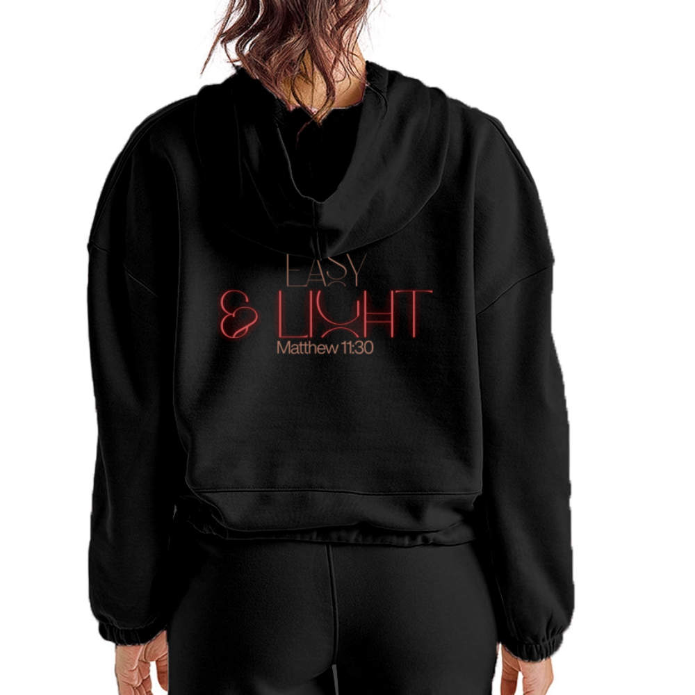 Easy Women’s Cropped Hoodie - black