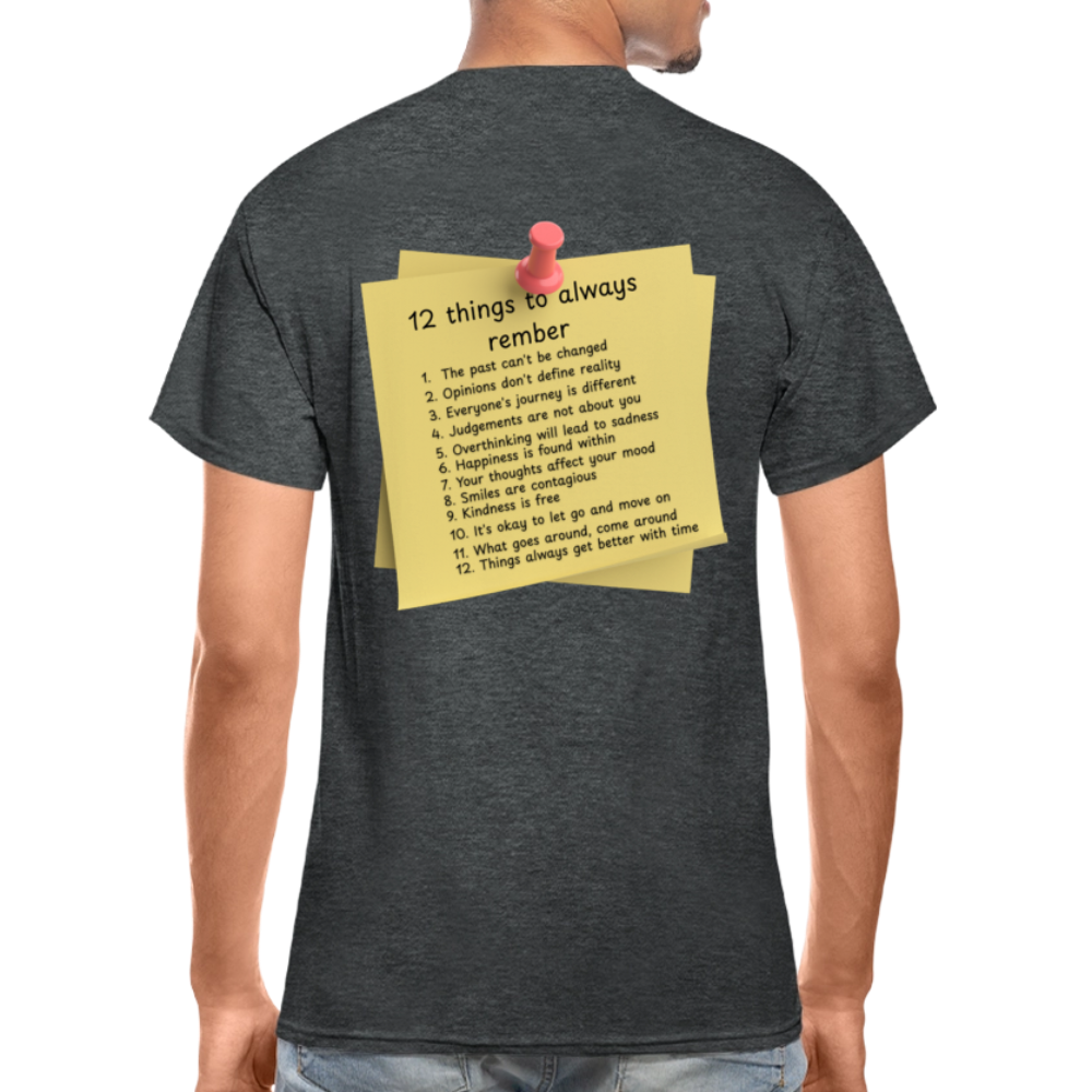 12 Things Adult T-Shirt - deep heather