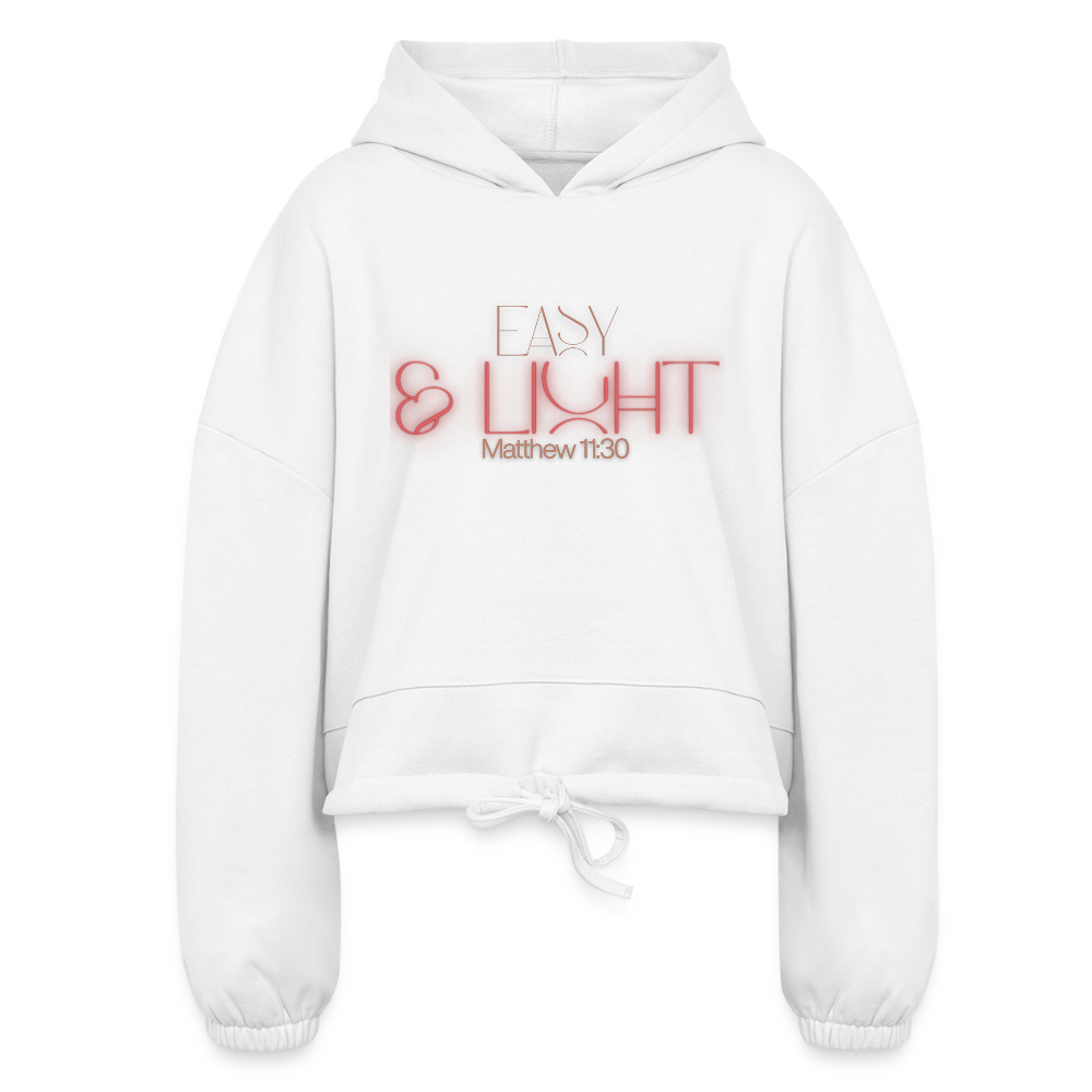 Easy Women’s Cropped Hoodie - white
