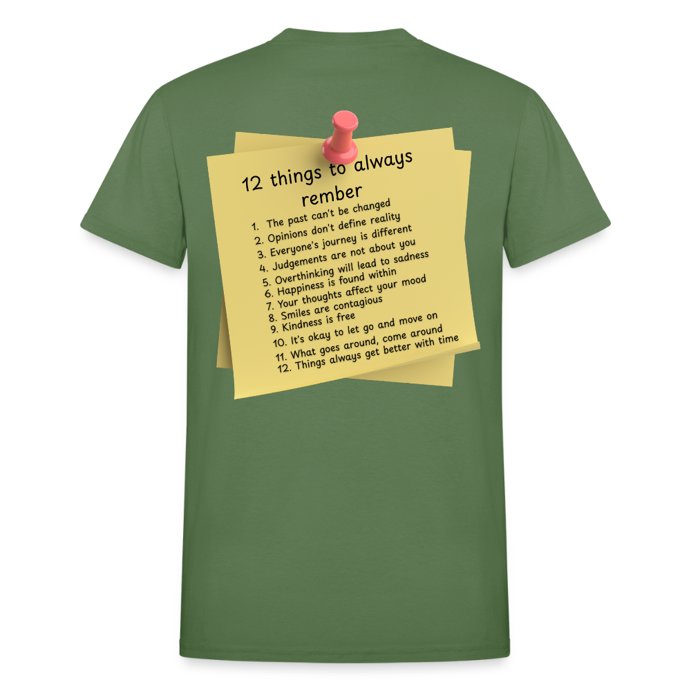12 Things Adult T-Shirt - military green