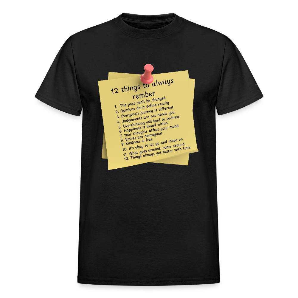 12 Things Adult T-Shirt - black