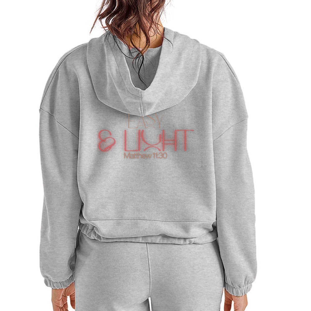 Easy Women’s Cropped Hoodie - heather gray