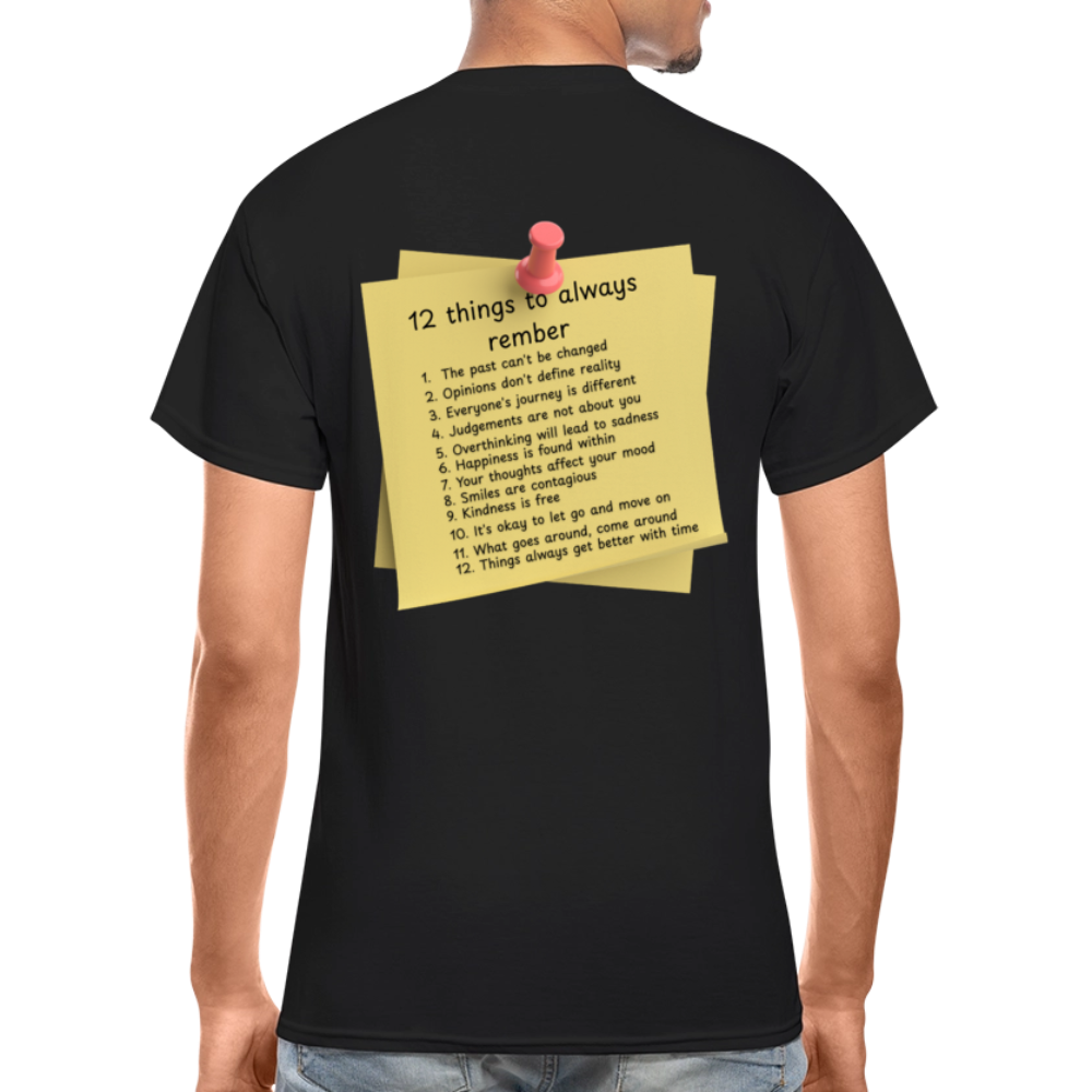 12 Things Adult T-Shirt - black