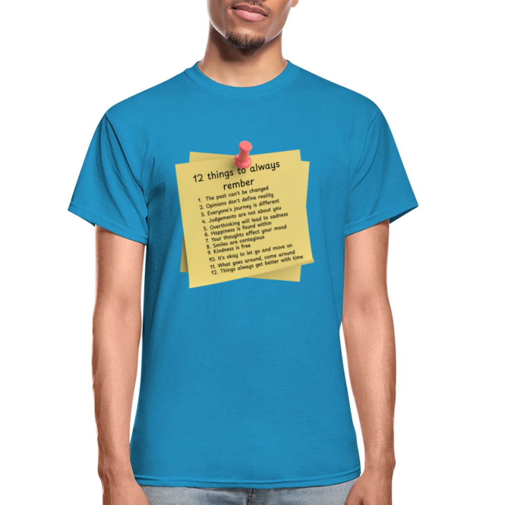12 Things Adult T-Shirt - turquoise