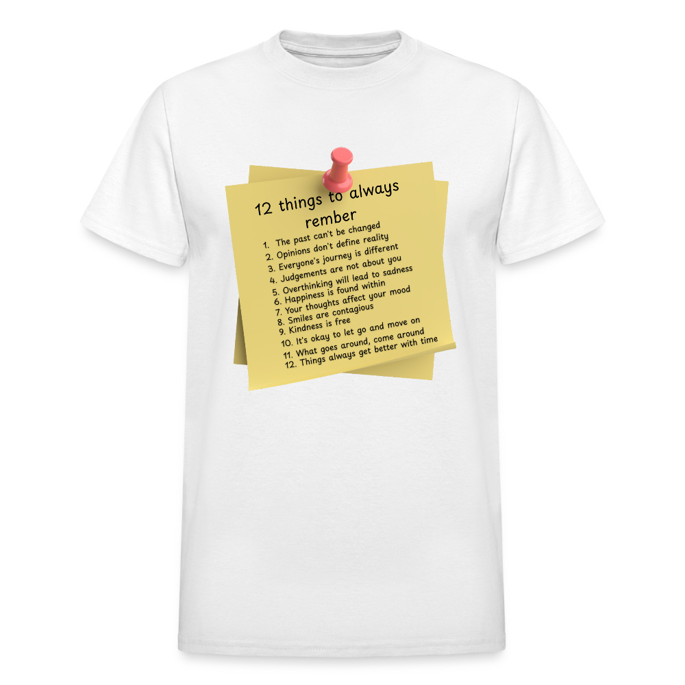 12 Things Adult T-Shirt - white