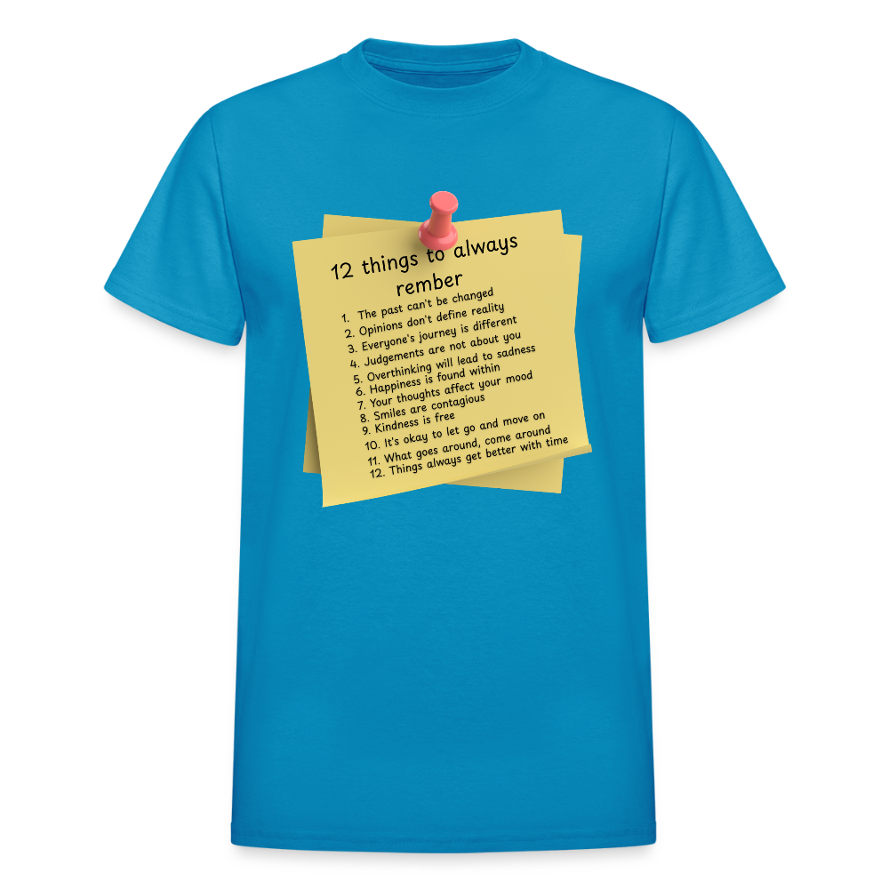 12 Things Adult T-Shirt - turquoise