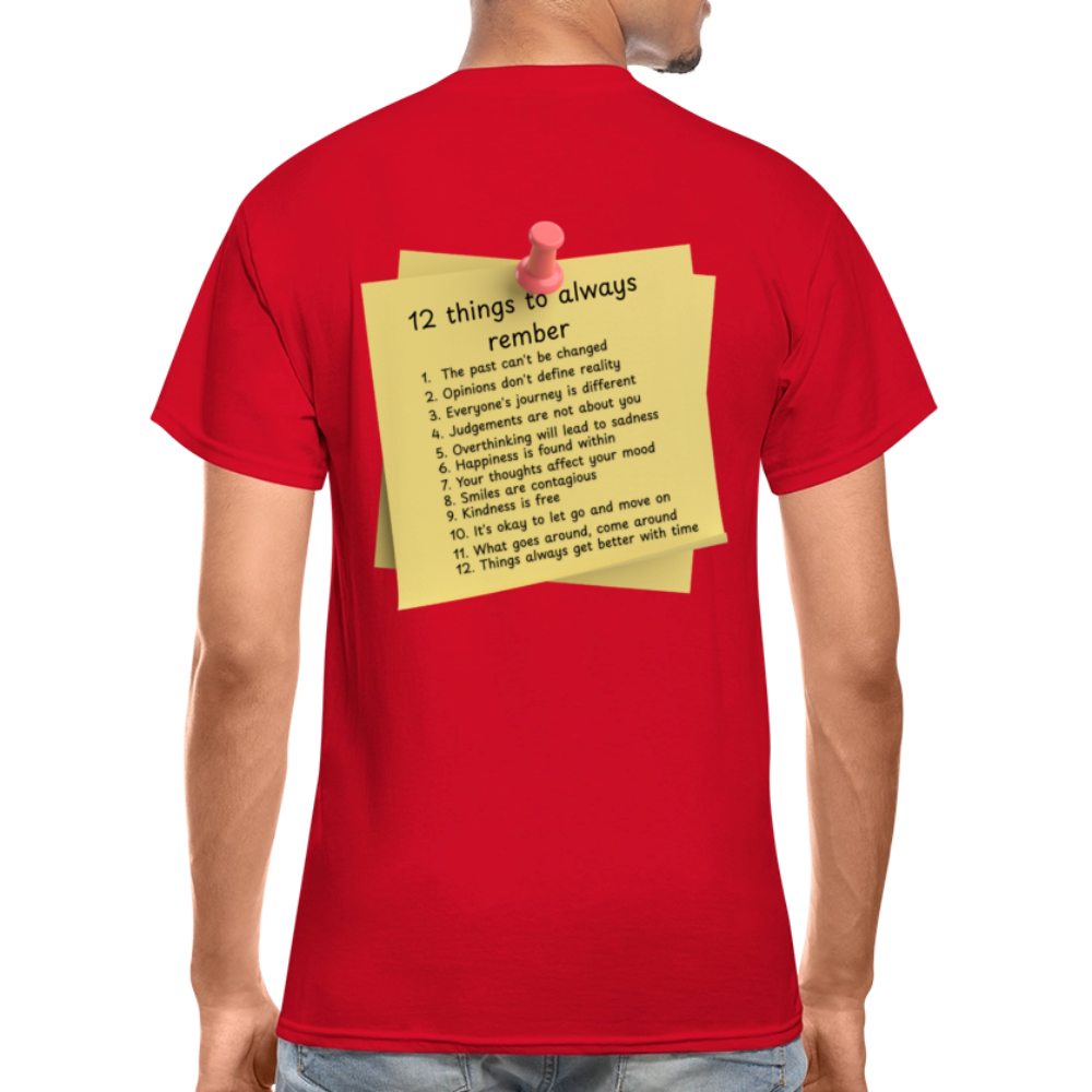 12 Things Adult T-Shirt - red