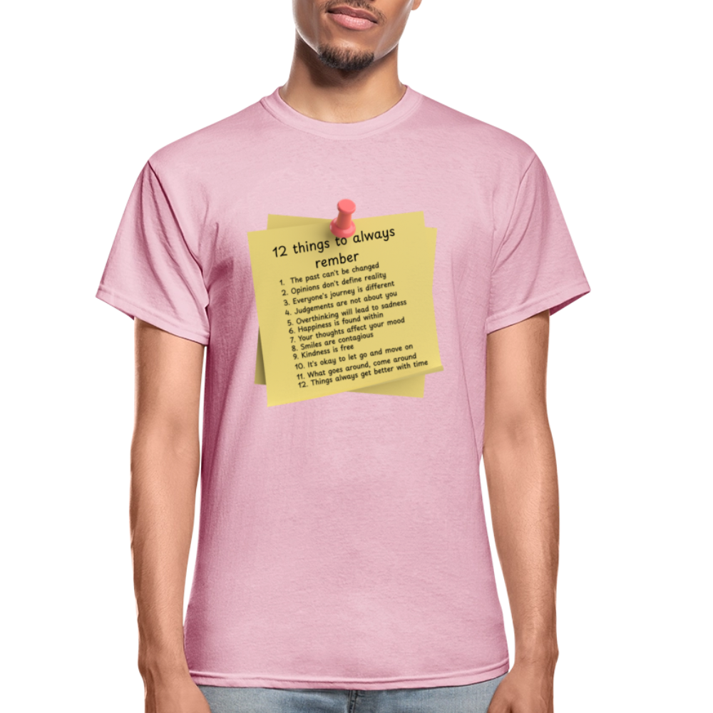 12 Things Adult T-Shirt - light pink
