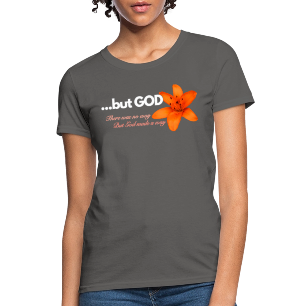 but God T-Shirt - charcoal