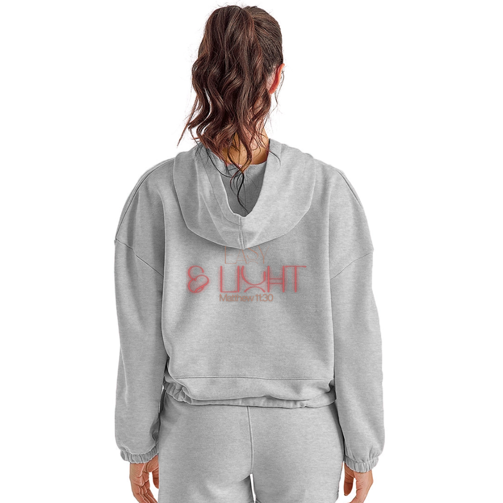 Easy Women’s Cropped Hoodie - heather gray