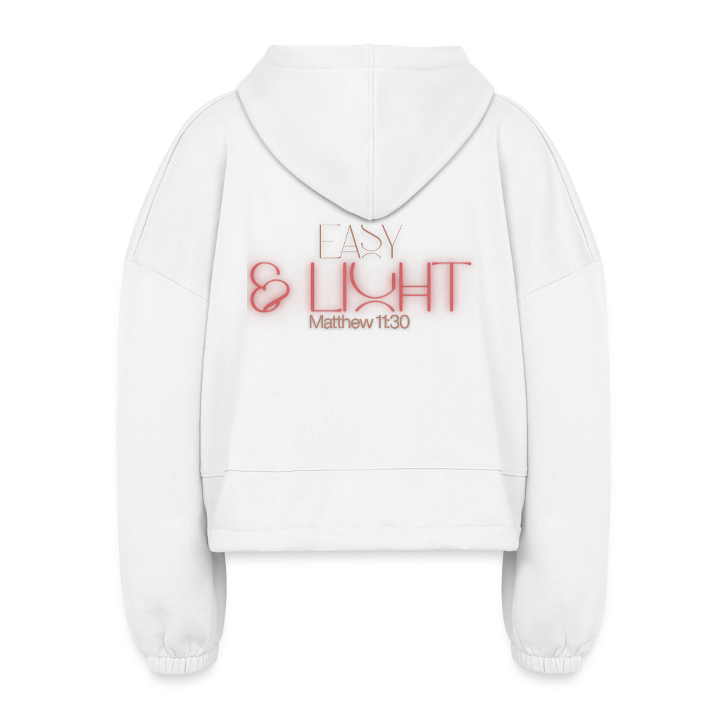 Easy Women’s Cropped Hoodie - white