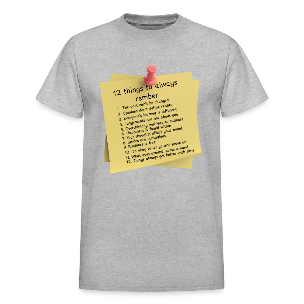 12 Things Adult T-Shirt - heather gray