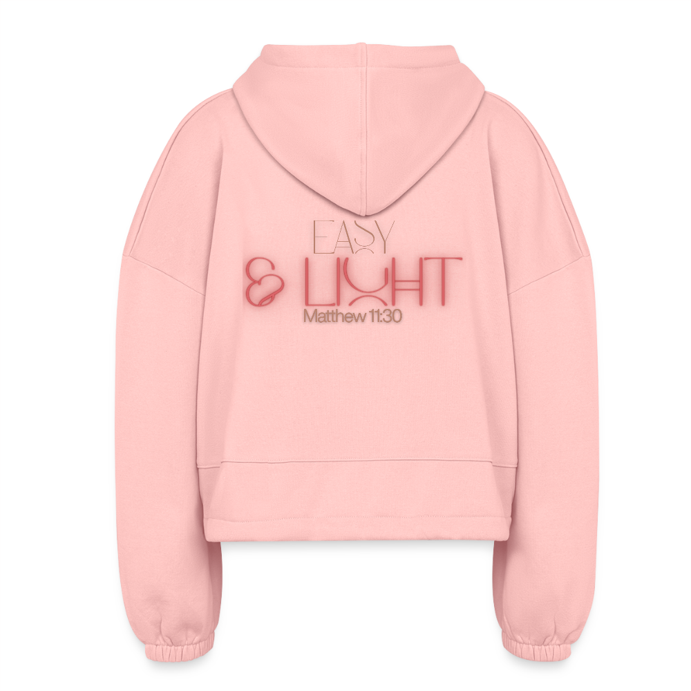 Easy Women’s Cropped Hoodie - light pink