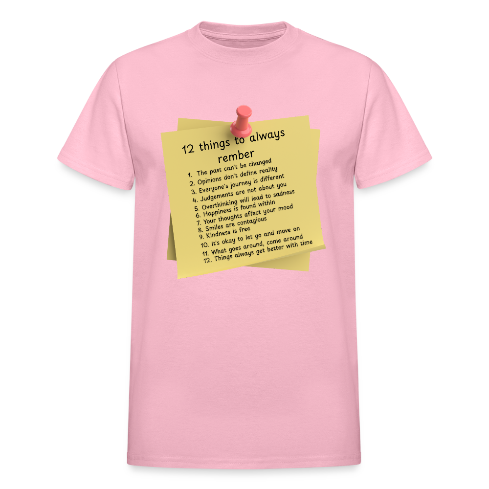 12 Things Adult T-Shirt - light pink