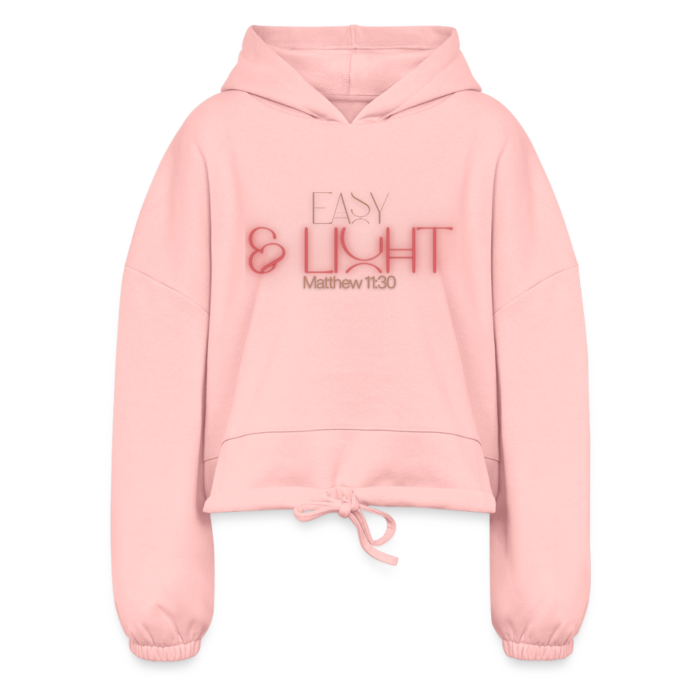 Easy Women’s Cropped Hoodie - light pink