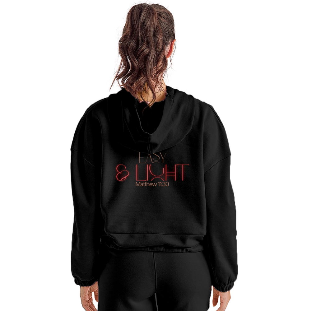 Easy Women’s Cropped Hoodie - black