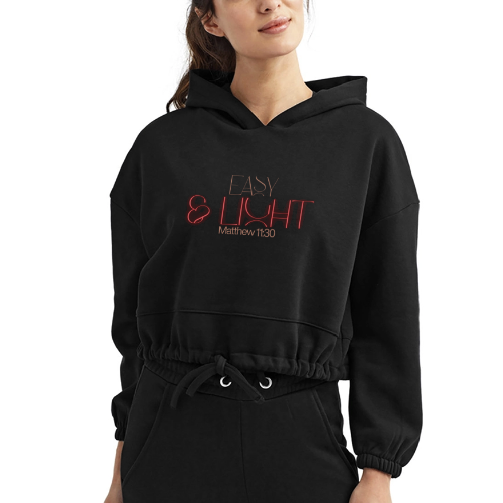 Easy Women’s Cropped Hoodie - black