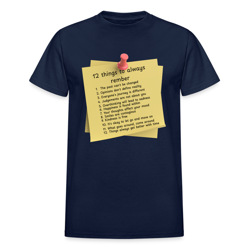 12 Things Adult T-Shirt - navy