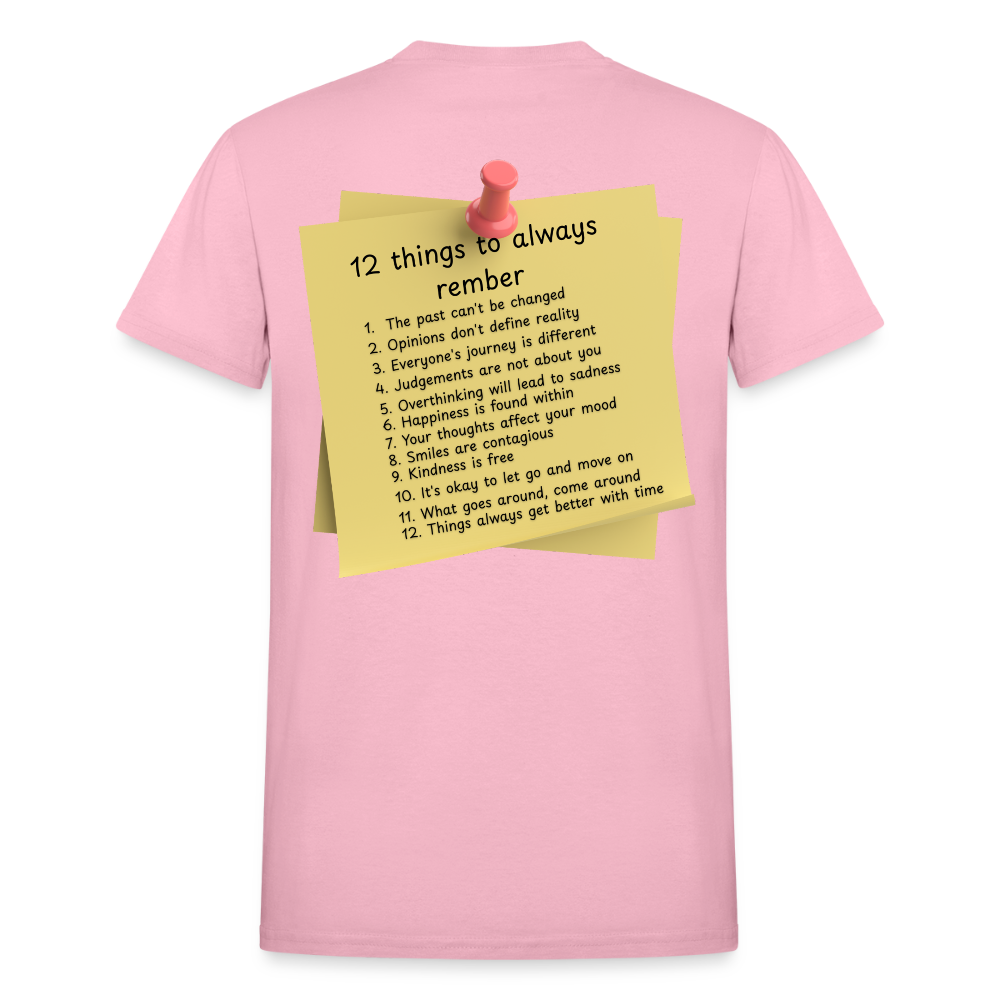 12 Things Adult T-Shirt - light pink