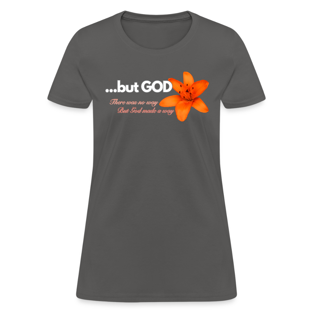 but God T-Shirt - charcoal
