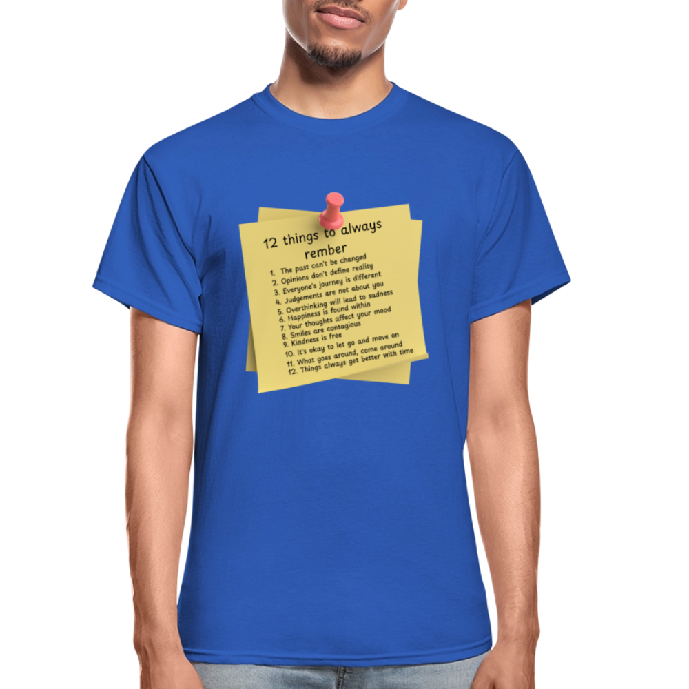 12 Things Adult T-Shirt - royal blue
