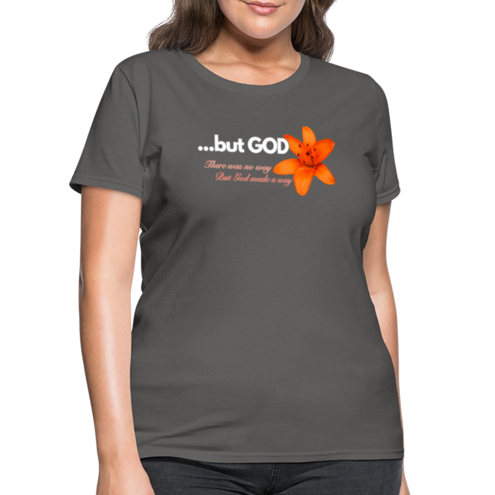 but God T-Shirt - charcoal