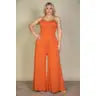 Plus Size Button Front Wide Leg Jumpsuit - Presale/Preorder