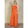 Plus Size Button Front Wide Leg Jumpsuit - Presale/Preorder