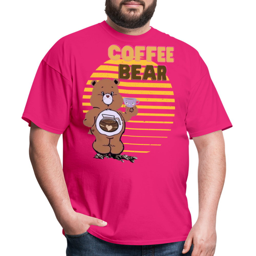 Coffee Bear T-Shirt - fuchsia