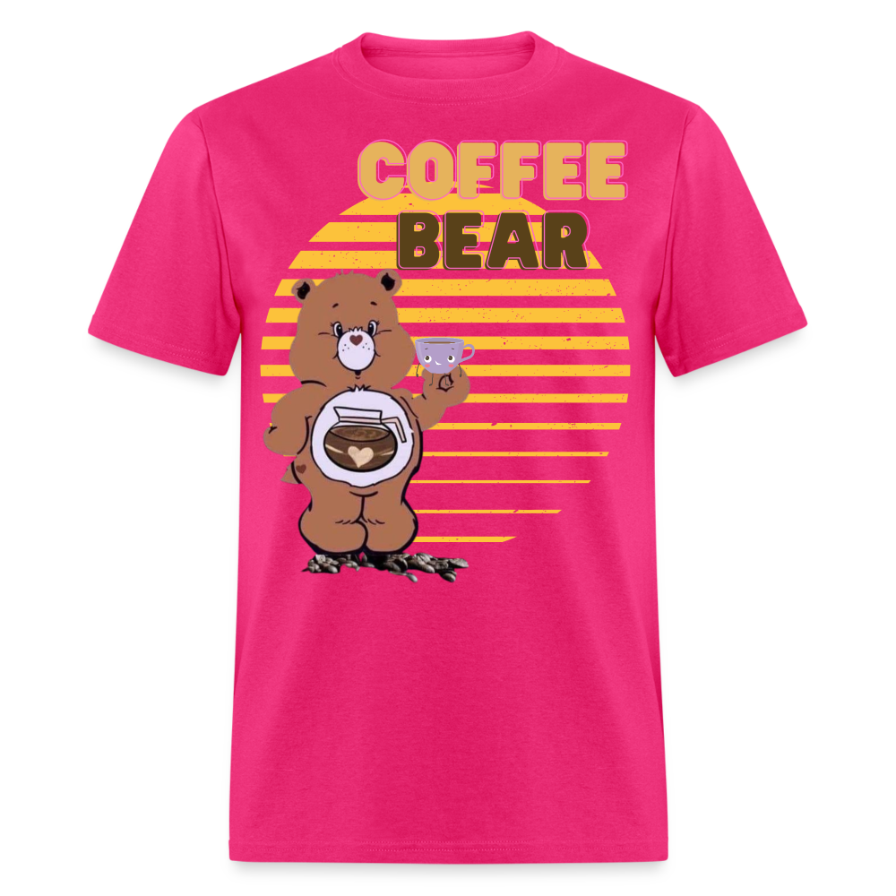 Coffee Bear T-Shirt - fuchsia