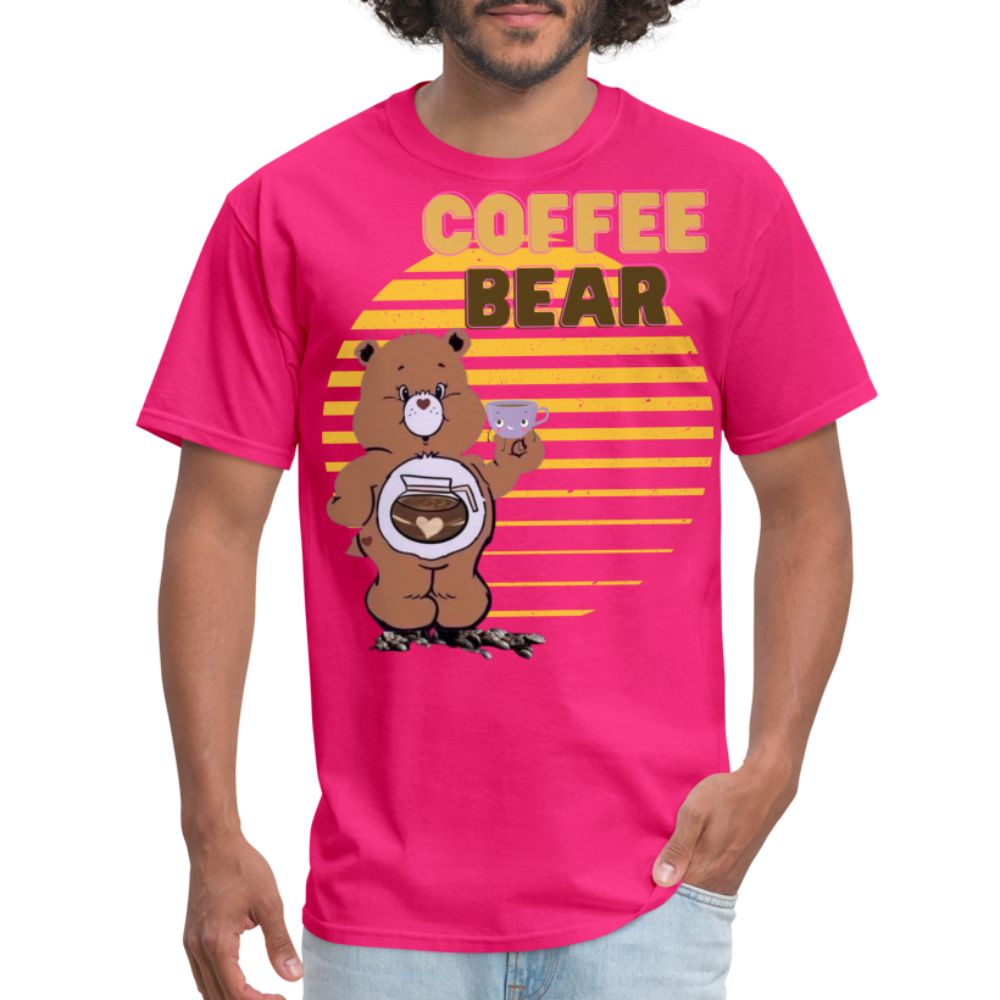 Coffee Bear T-Shirt - fuchsia