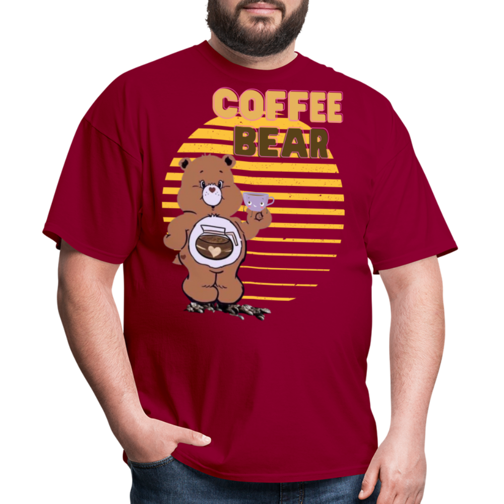 Coffee Bear 2 T-Shirt - dark red