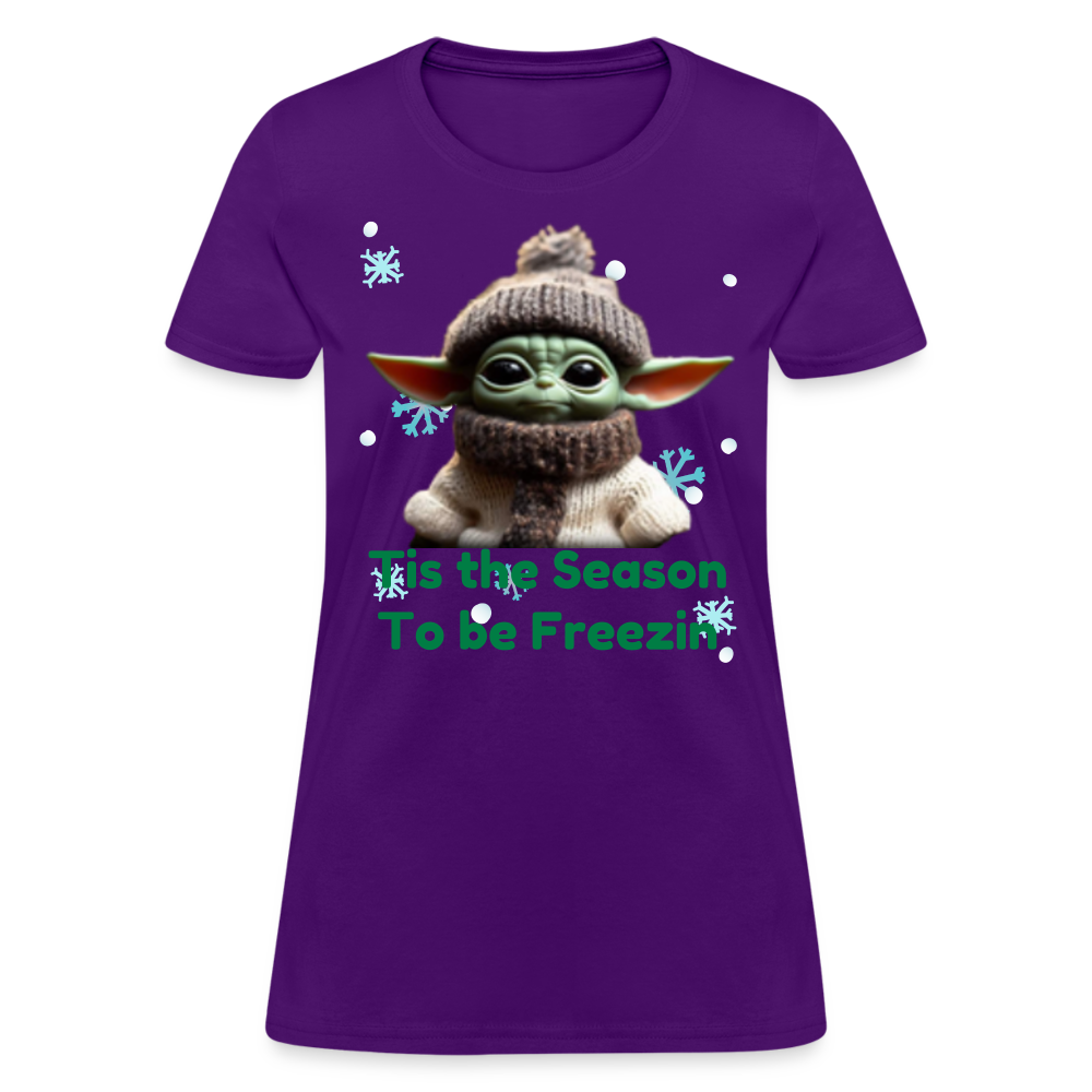 Cold Yoda T-Shirt - purple