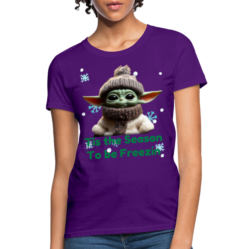 Cold Yoda T-Shirt - purple