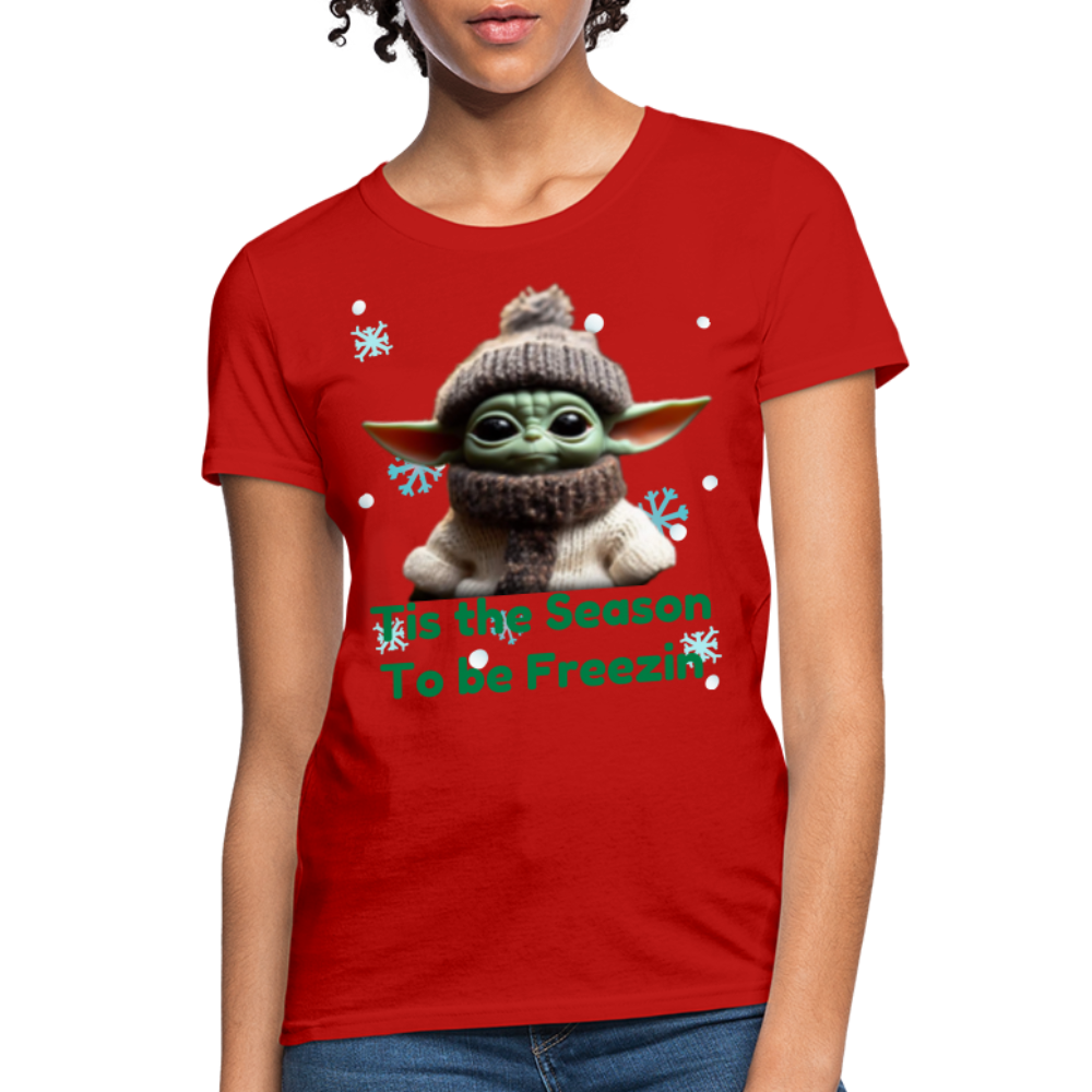 Cold Yoda T-Shirt - red