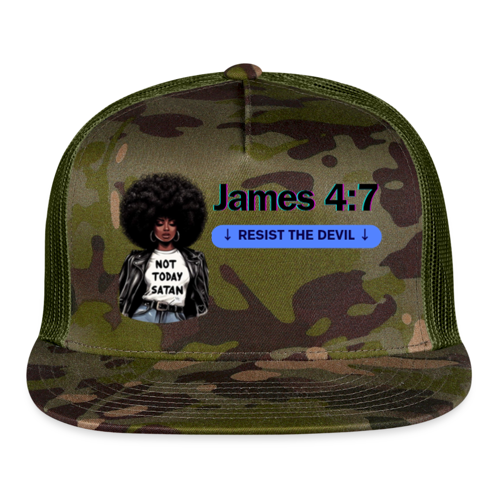 Not Today Trucker Cap - MultiCam\green