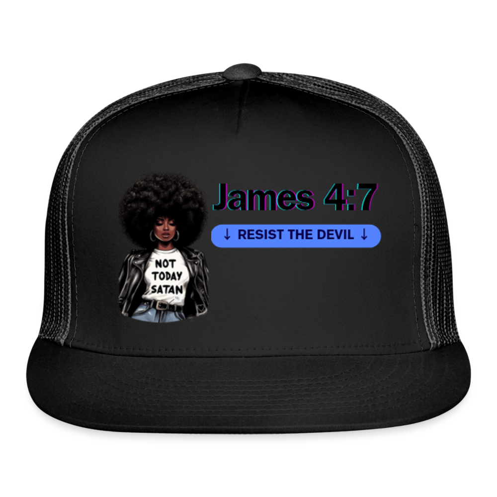 Not Today Trucker Cap - black/black