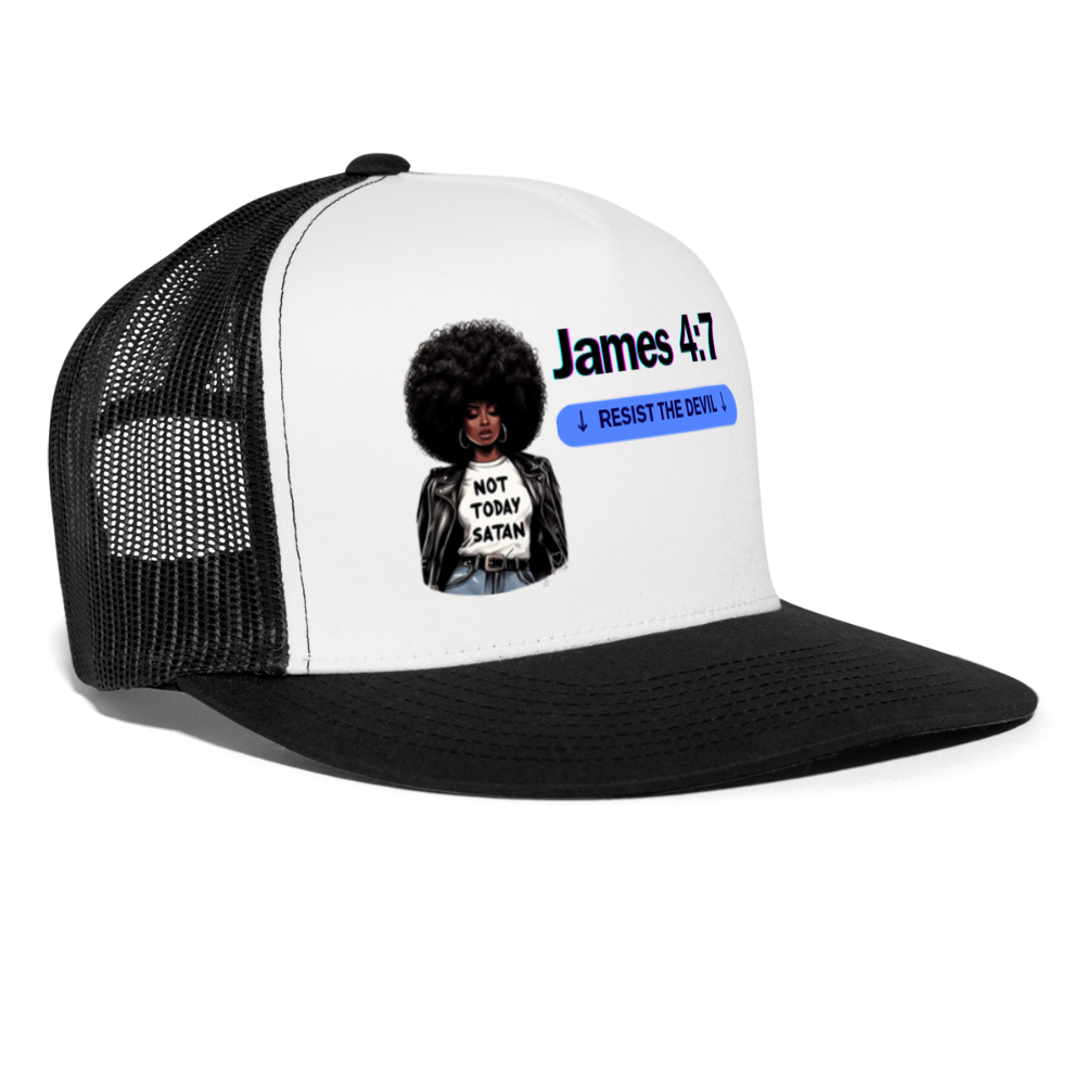 Not Today Trucker Cap - white/black