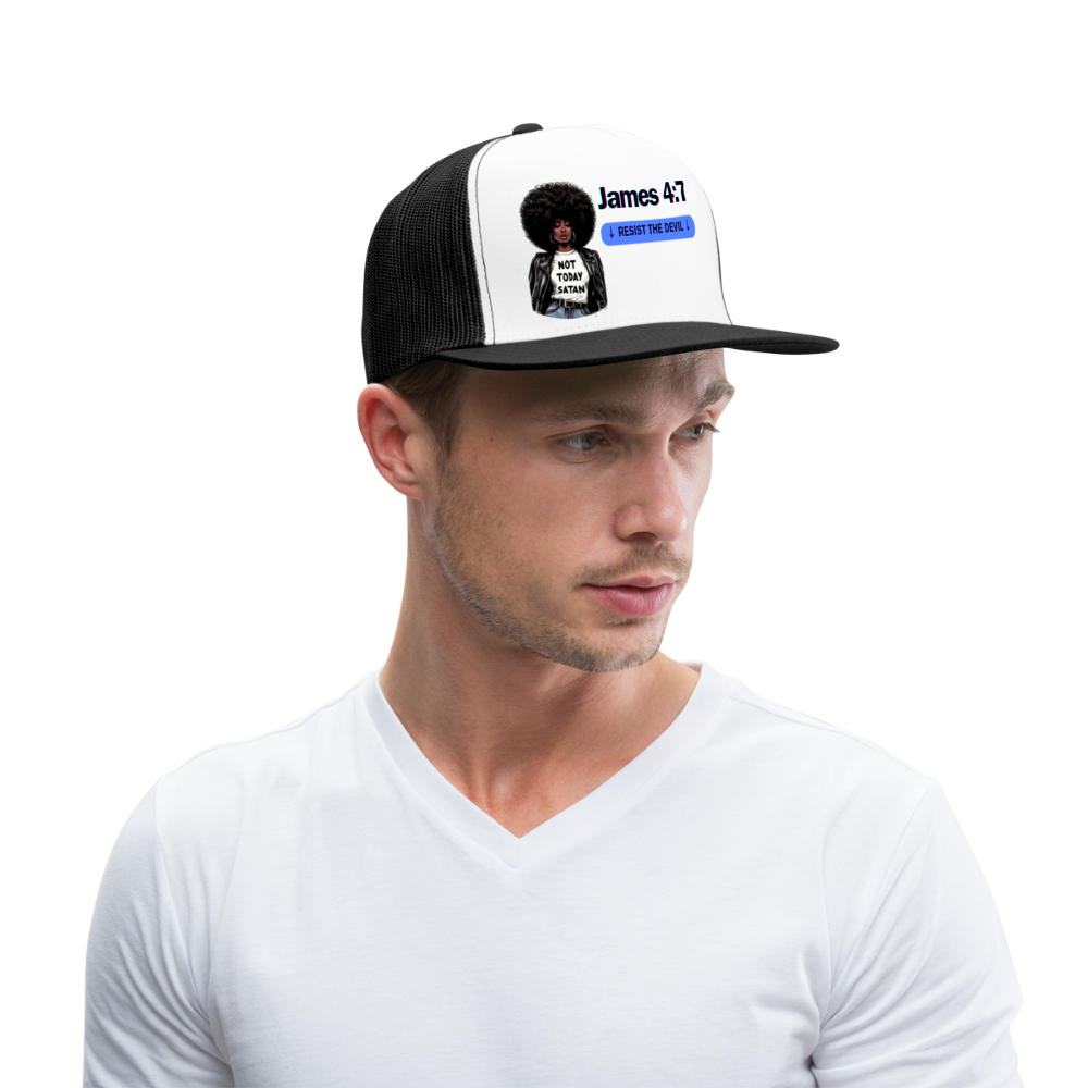 Not Today Trucker Cap - white/black