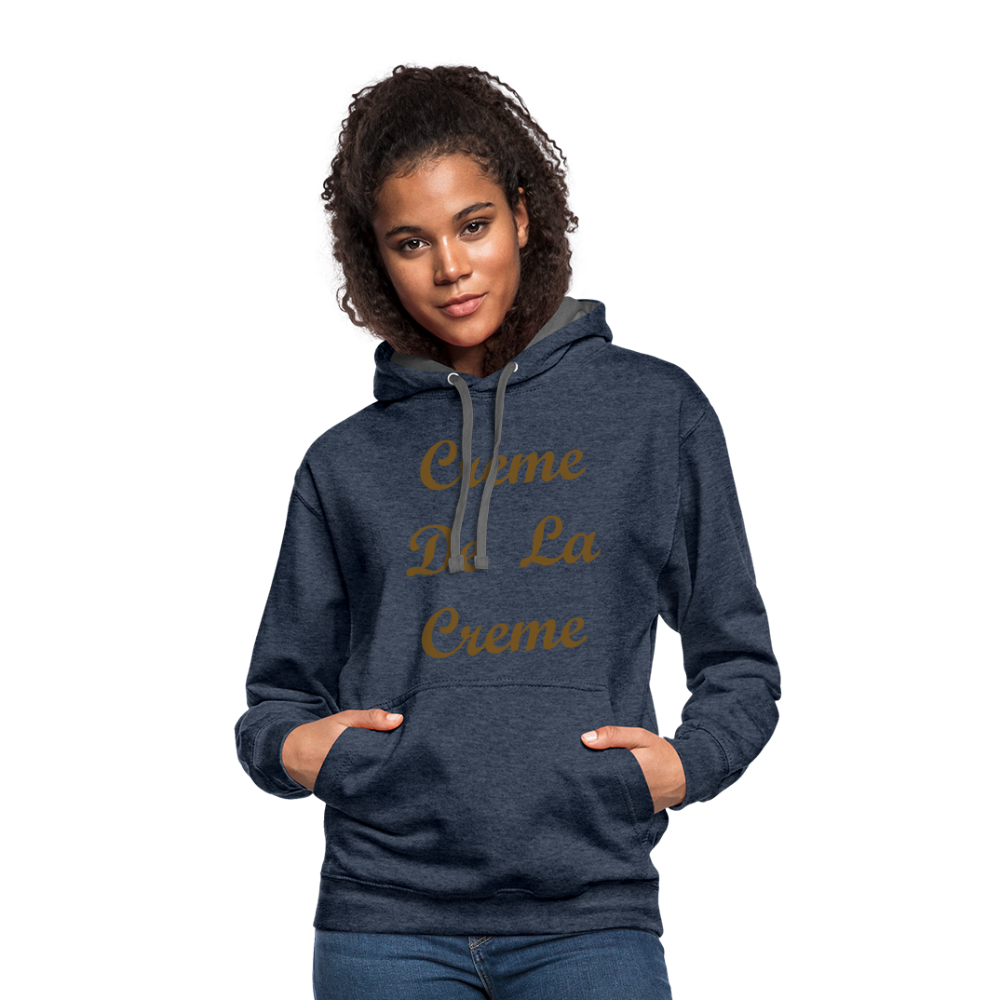 Creme Hoodie - indigo heather/asphalt