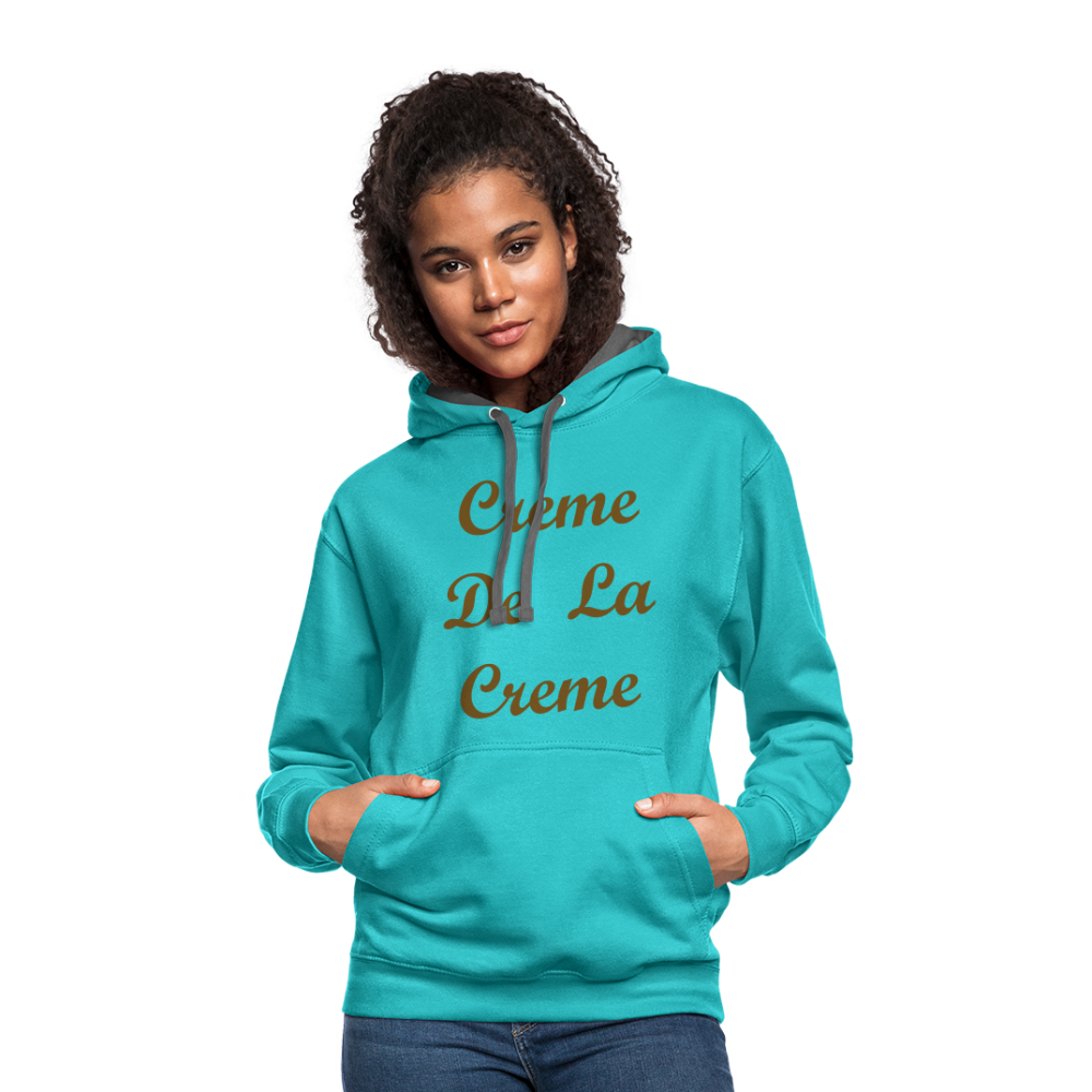 Creme Hoodie - scuba blue/asphalt
