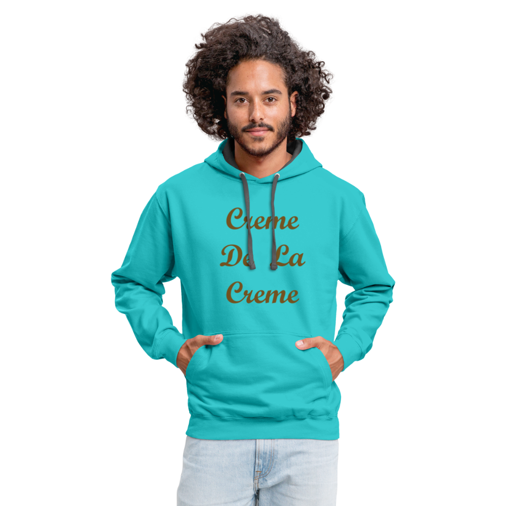 Creme Hoodie - scuba blue/asphalt