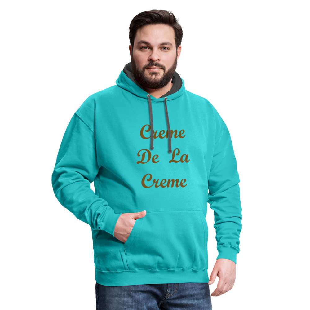 Creme Hoodie - scuba blue/asphalt